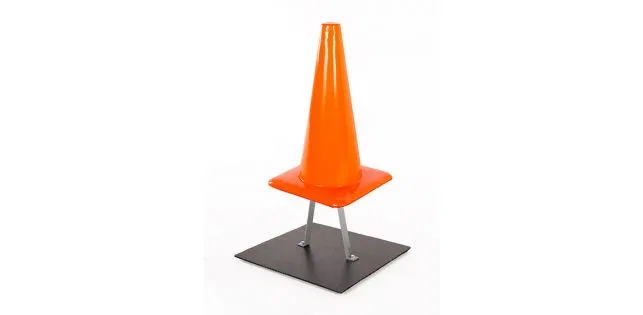 40180 – HOLMAN Traffic Cone Holder, To Store Traffic Safety Cones Holds Up To 4 Cones Powder Coated Silver Metal Sing...